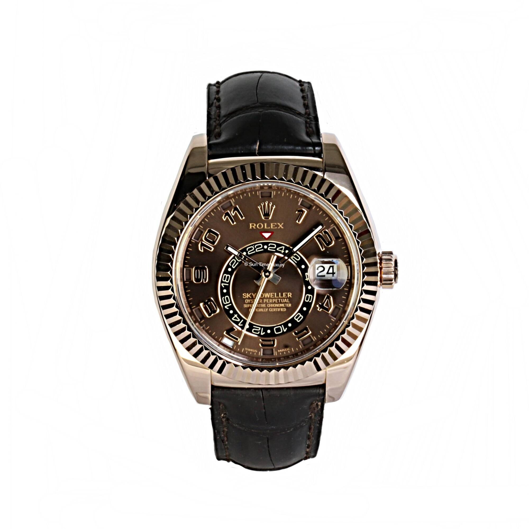 Rolex Sky-dweller rose gold b&p # 439