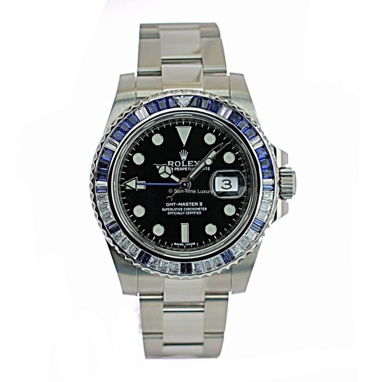 Rolex GMT-Master II — custom gem-set bezel