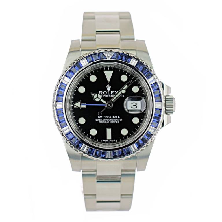 Rolex GMT-Master II — custom gem-set bezel