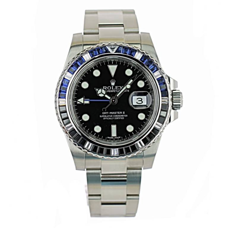 Rolex GMT-Master II — custom gem-set bezel