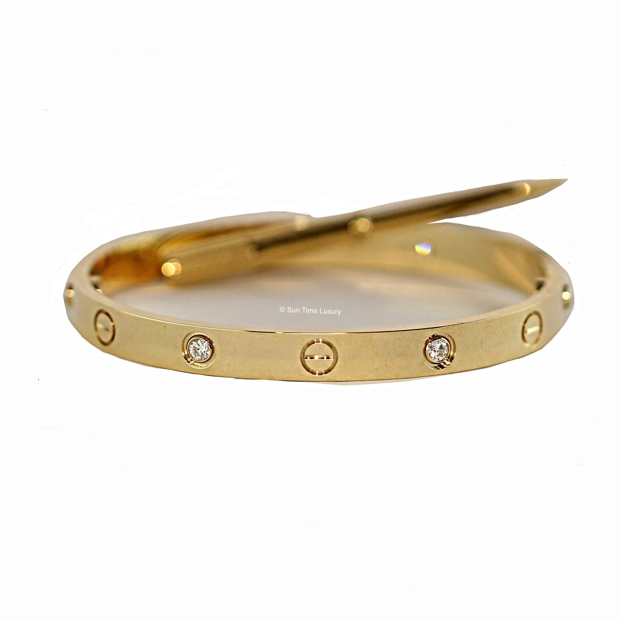 Cartier love bracelet 4 diamonds # 407