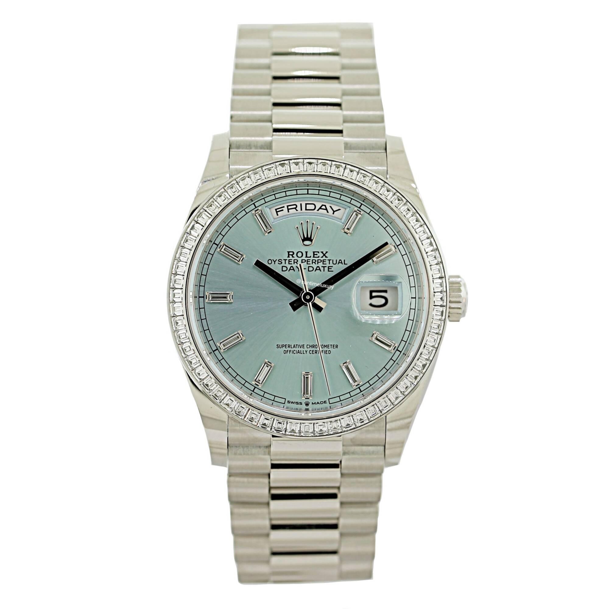 Rolex day-date 36 platinum 2022 factory diamond #538