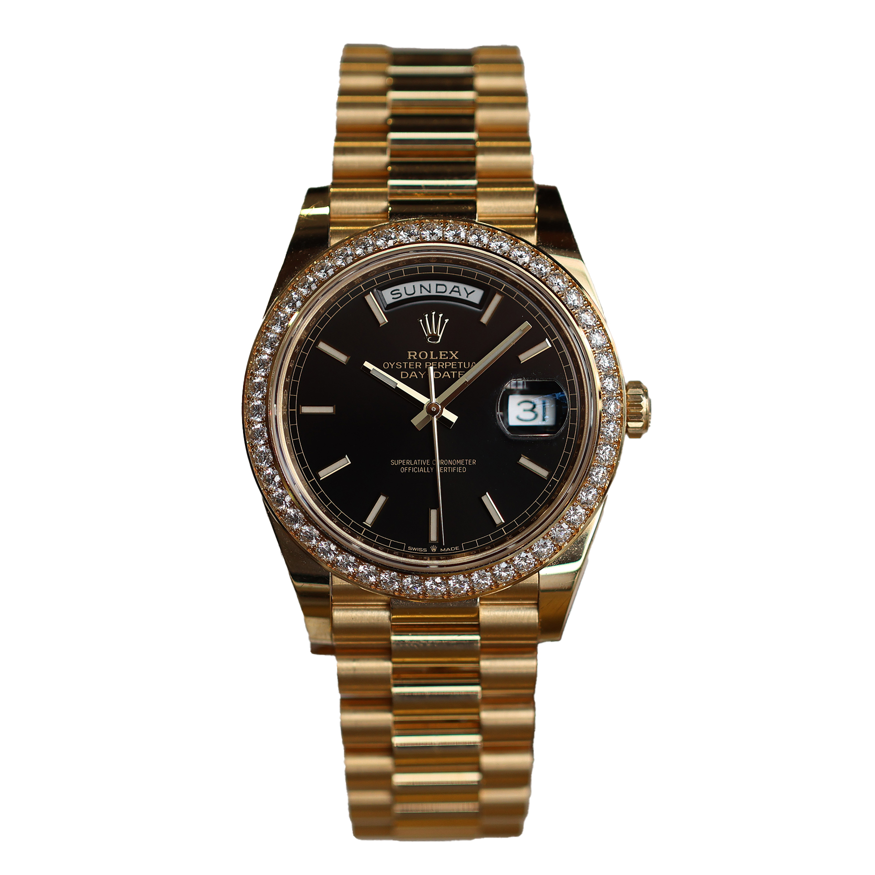 Rolex Day-date 40 factory bezel b&p #547